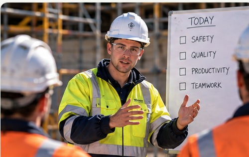 Australian construction leadership on site